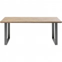 Table Parquet acier brut 180x90cm Kare Design