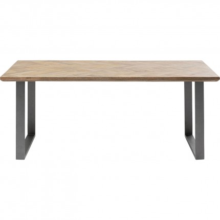 Table Parquet acier brut 180x90cm Kare Design Table Parquet acier brut 180x90cm Kare Design