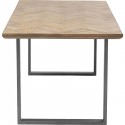 Table Parquet acier brut 180x90cm Kare Design