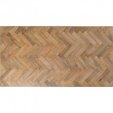 Table Parquet acier brut 180x90cm Kare Design