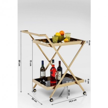 Tray Table Casino Gold Kare Design