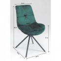 Chaise Mila velours vert Kare Design