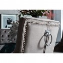 Chaise avec accoudoirs Prince velours gris Kare Design