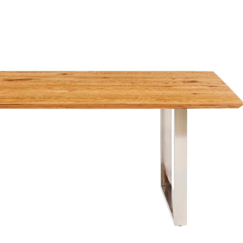 Table Symphony chêne chromé 160x80