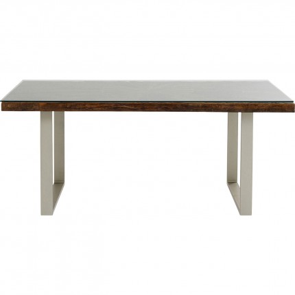 Table Conley pieds argentés 180x90cm Kare Design
