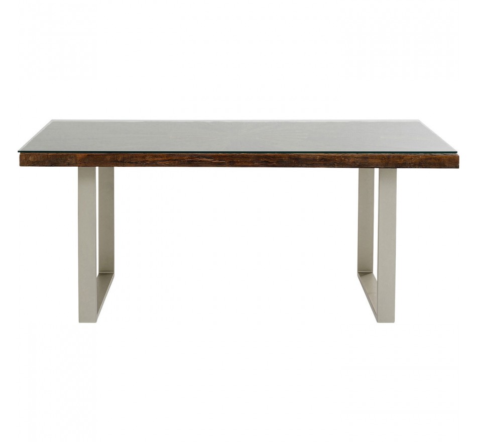 Table Conley pieds argentés 180x90cm Kare Design