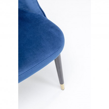 Chaise Luisa velours bleu Kare Design