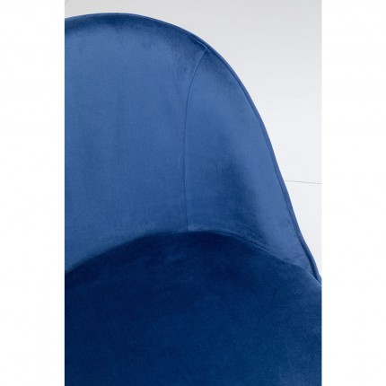 Chaise Luisa velours bleu Kare Design