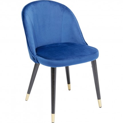 Chaise Luisa velours bleu Kare Design