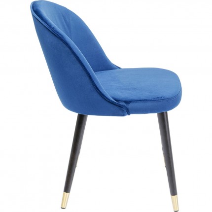 Chaise Luisa velours bleu Kare Design