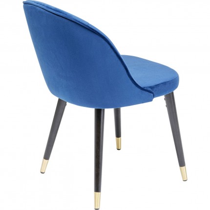 Chaise Luisa velours bleu Kare Design