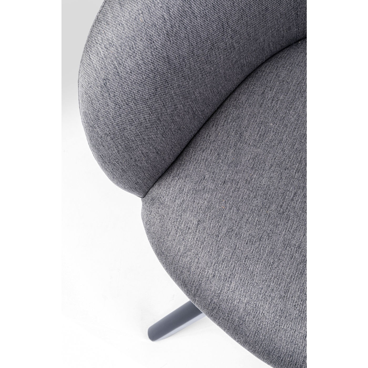 Chaise avec accoudoirs pivotante Lady Loco grise Kare Design