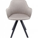 Chaise pivotante Lady Loco taupe Kare Design