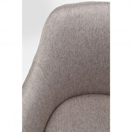 Swivel chair with armrests Lady Loco taupe Kare Design