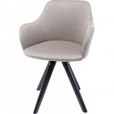 Chaise pivotante Lady Loco taupe Kare Design