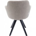 Chaise pivotante Lady Loco taupe Kare Design
