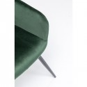 Chaise avec accoudoirs Bretagne velours vert Kare Design