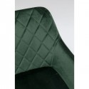 Chaise avec accoudoirs Bretagne velours vert Kare Design