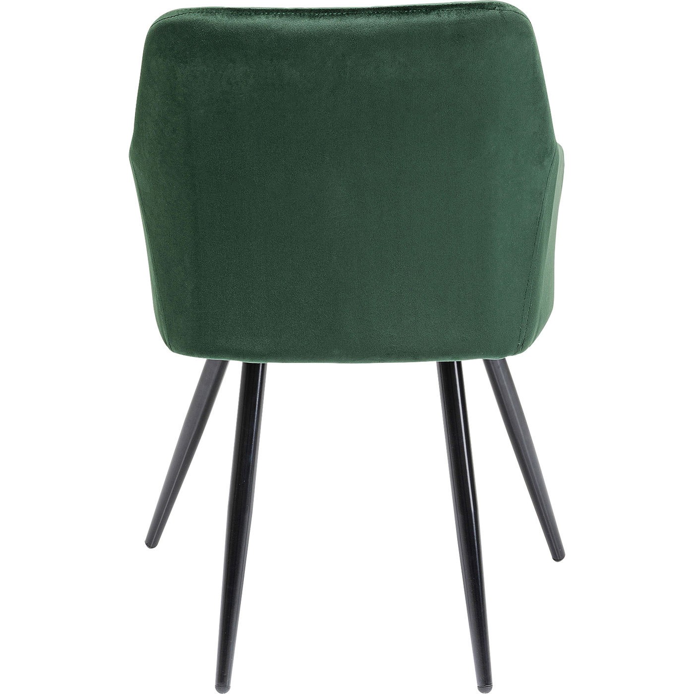 Chaise avec accoudoirs Bretagne velours vert Kare Design