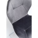 Chaise Viva velours gris et chrome Kare Design