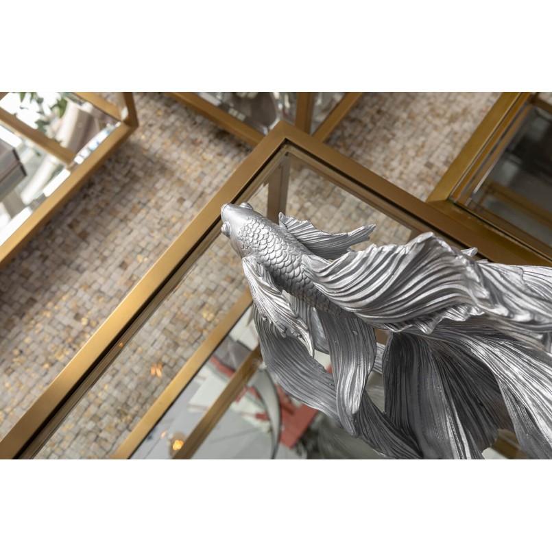Déco Poisson combattant argenté 34cm Kare Design