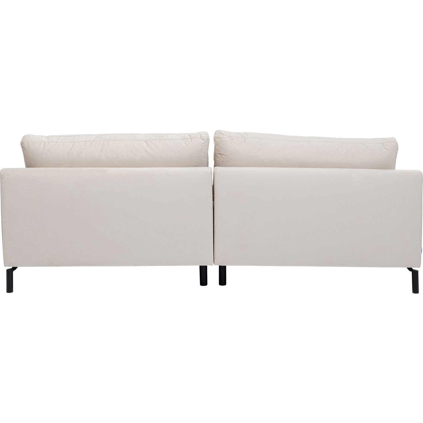Canapé Discovery 2 places velours crème Kare Design