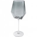 Verres à vin Diamond fumé set de 4 Kare Design
