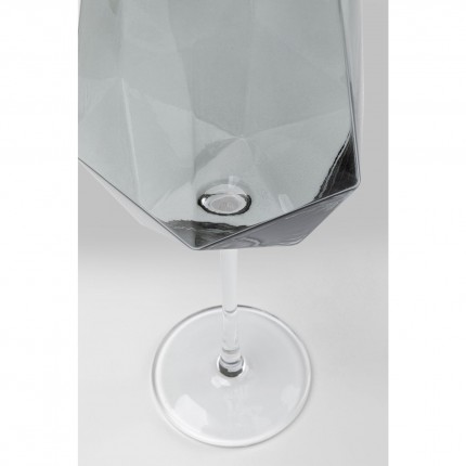 Verres à vin Diamond fumé set de 4 Kare Design