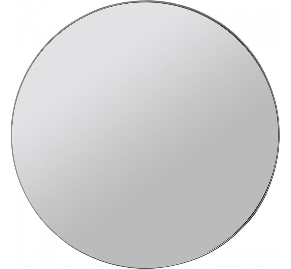 Miroir Curve rond chrome 100cm Kare Design