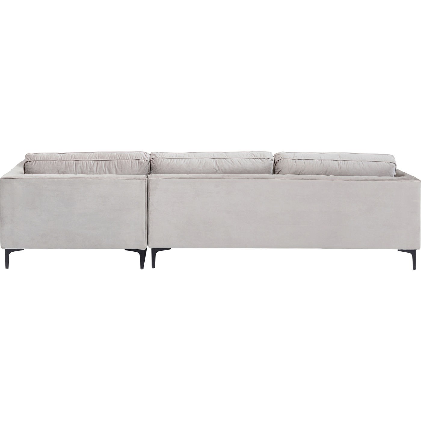Canapé d'angle Cabaret droite velours gris Kare Design