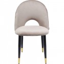 Chaise Iris velours beige Kare Design