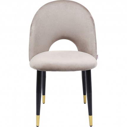 Chaise Iris velours beige Kare Design