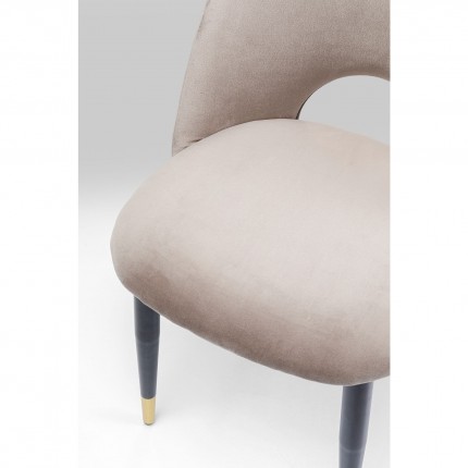 Chaise Iris velours beige Kare Design