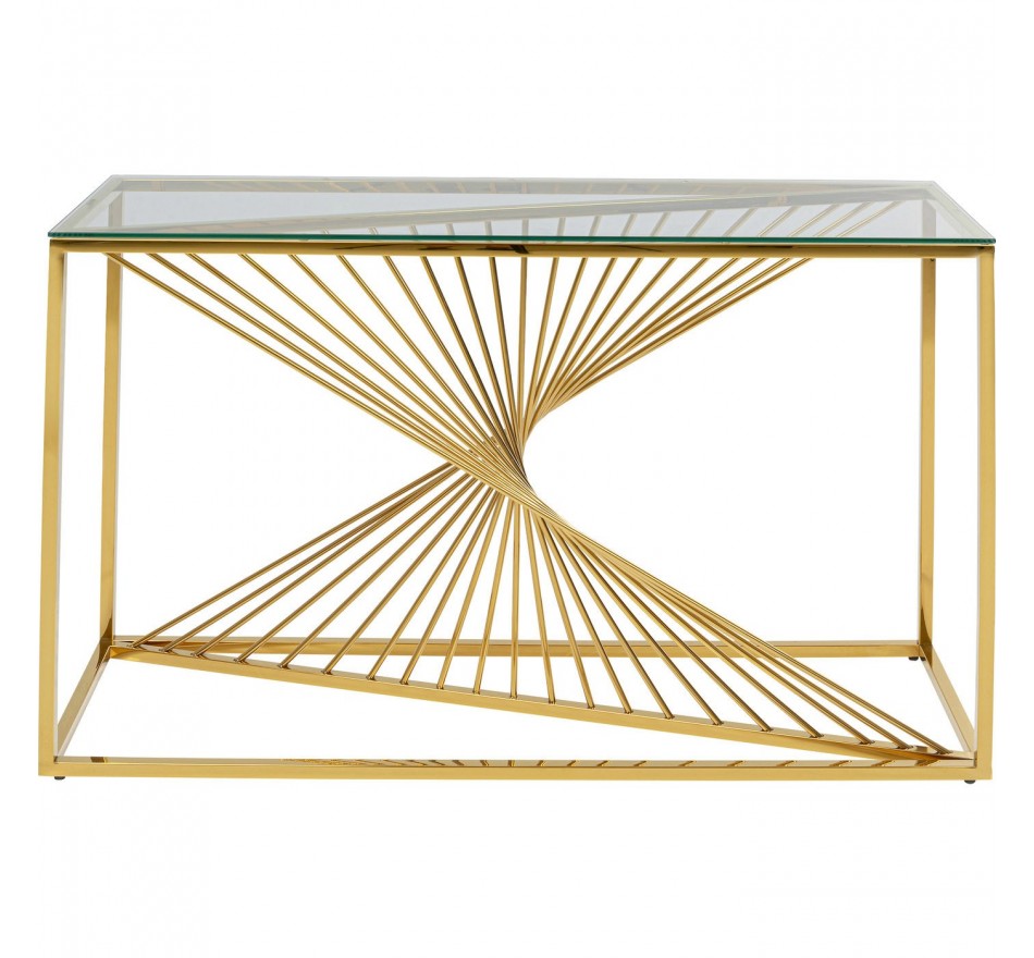 Console Laser dorée 120x40cm Kare Design