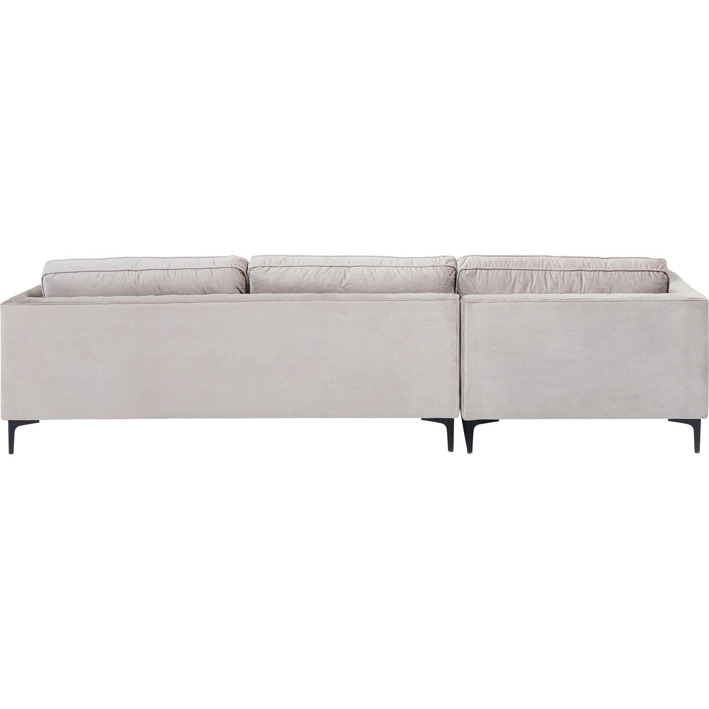 Canapé d'angle Cabaret gauche velours gris Kare Design
