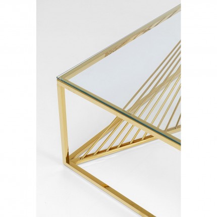Table basse Laser dorée 120x60cm Kare Design