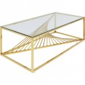 Table basse Laser dorée 120x60cm Kare Design