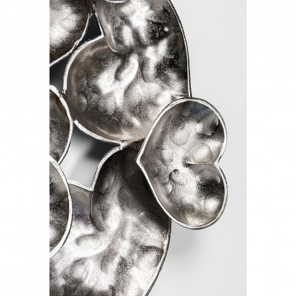 Déco murale coeurs argentés 79x107cm Kare Design