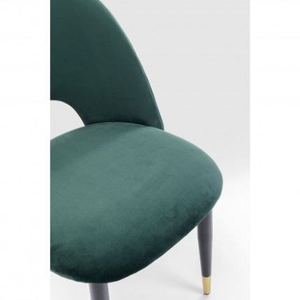 Chaise Iris velours vert Kare Design