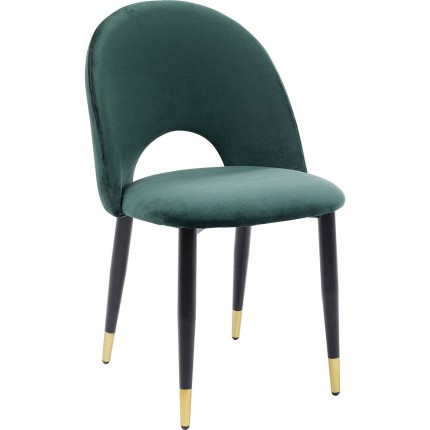 Chaise Iris velours vert Kare Design