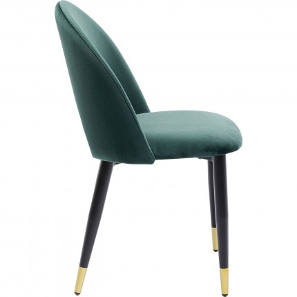 Chaise Iris velours vert Kare Design