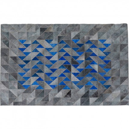 Tapis Triangle bleu et gris 240x170cm Kare Design