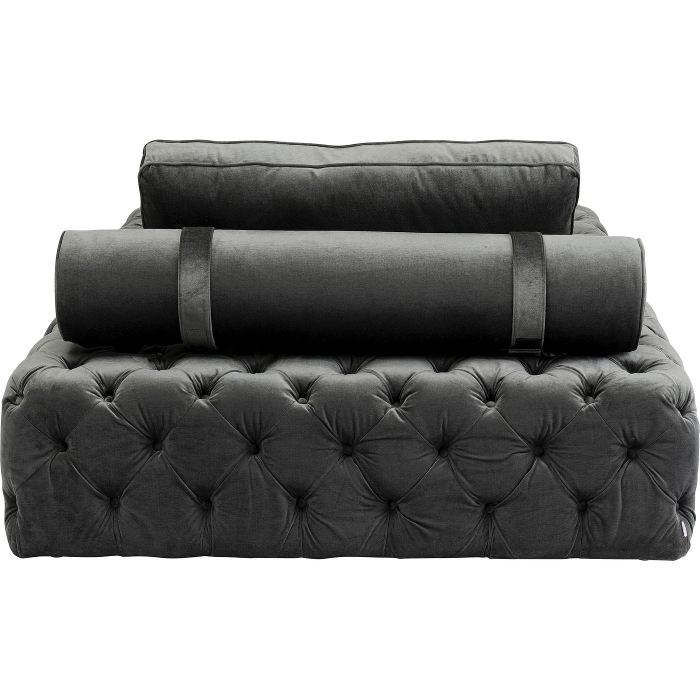Méridienne Bottone velours gris Kare Design