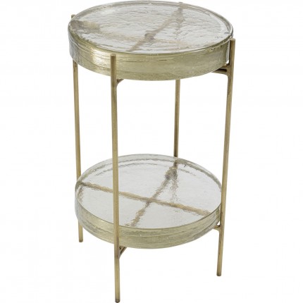 Table d'appoint Ice Double 30cm pieds dorés Kare Design