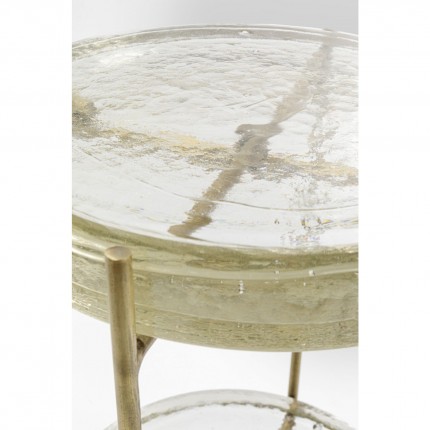 Table d'appoint Ice Double 30cm pieds dorés Kare Design