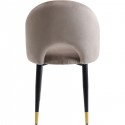 Chaise Iris velours taupe Kare Design
