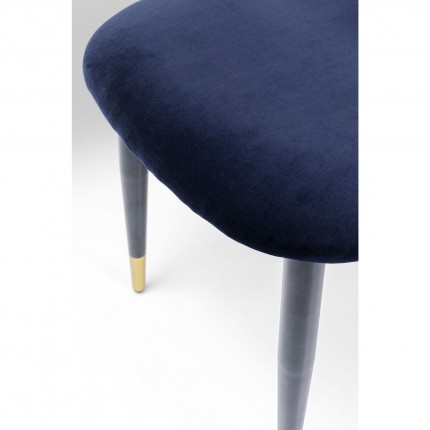 Chaise Iris velours bleu Kare Design