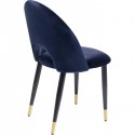 Chaise Iris velours bleu Kare Design