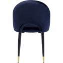 Chaise Iris velours bleu Kare Design