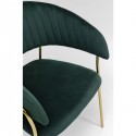Chaise avec accoudoirs Belle velours vert Kare Design